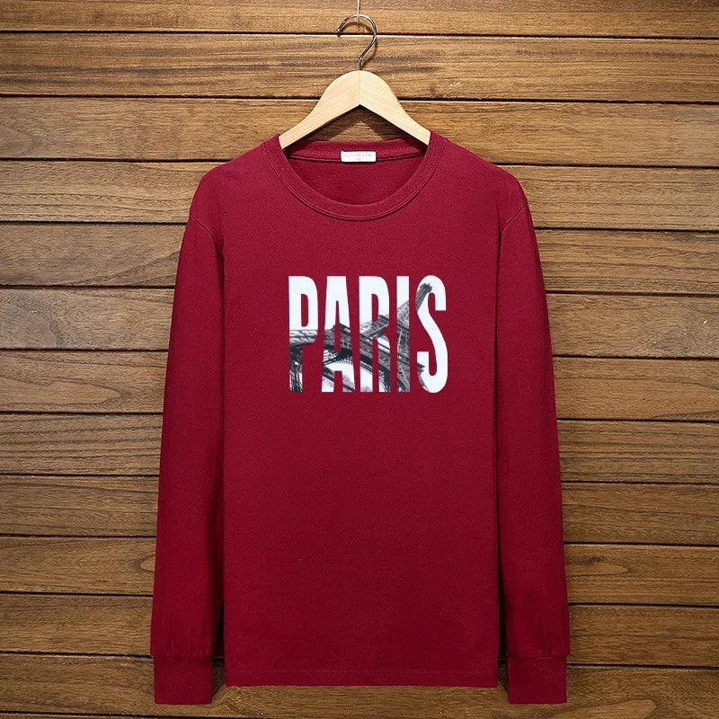 Men T Shirt New Summer Fashion O-Neck Long Sleeves Slim Prints T-Shirt Man Casual Undershirt Top Tees Plus Size 5XL 10XL 160KG exovai.com