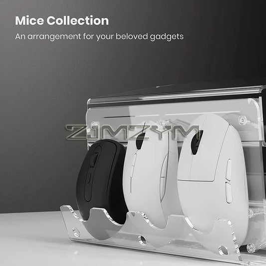 Keyboard Mouse Desktop Organizer Acrylic 3 Tier Stand Frame Shelf Lightweight Keyboard Storage Tool For Study Room Exhibition exovai.com