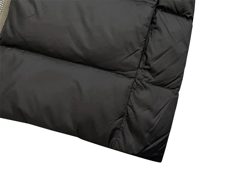 RO style shark head loose casual high street trend men and women hooded black down jacket exovai.com