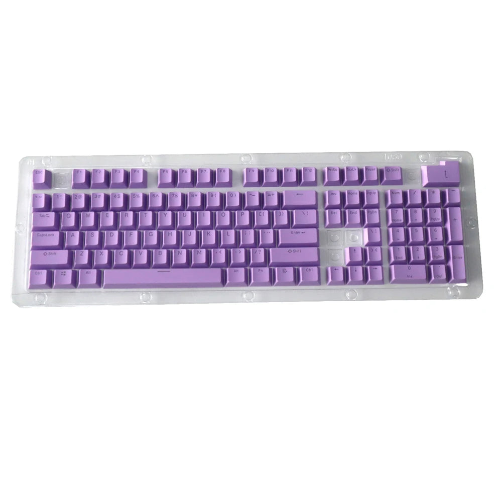 104pcs PBT/ABS Translucent Keycaps OEM Profile For Mechanical Keyboard Double-shot Backlit Universal Replacement Key Cap Set exovai.com