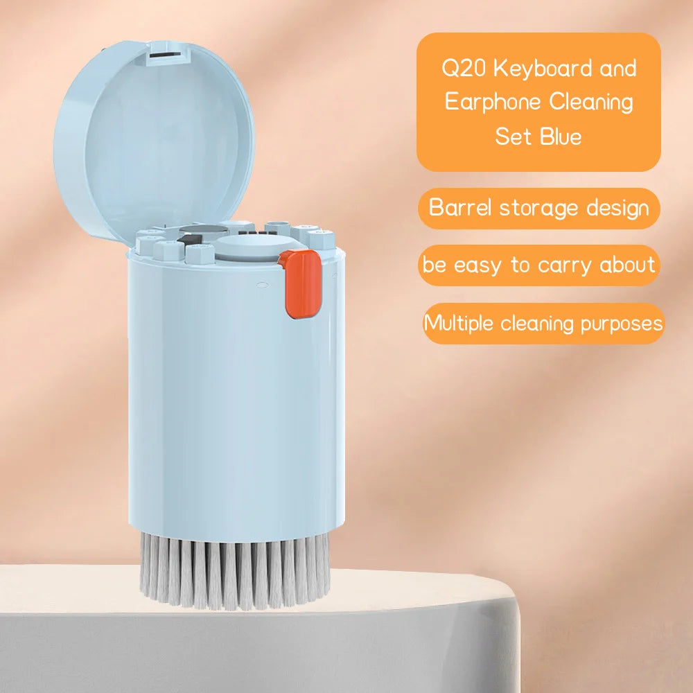 20 in 1 Computer Keyboard Cleaner Kit Tablet Camera Phone Screen Clean Tools Keycap Puller Earphone Clean Brush with Storage Box exovai.com
