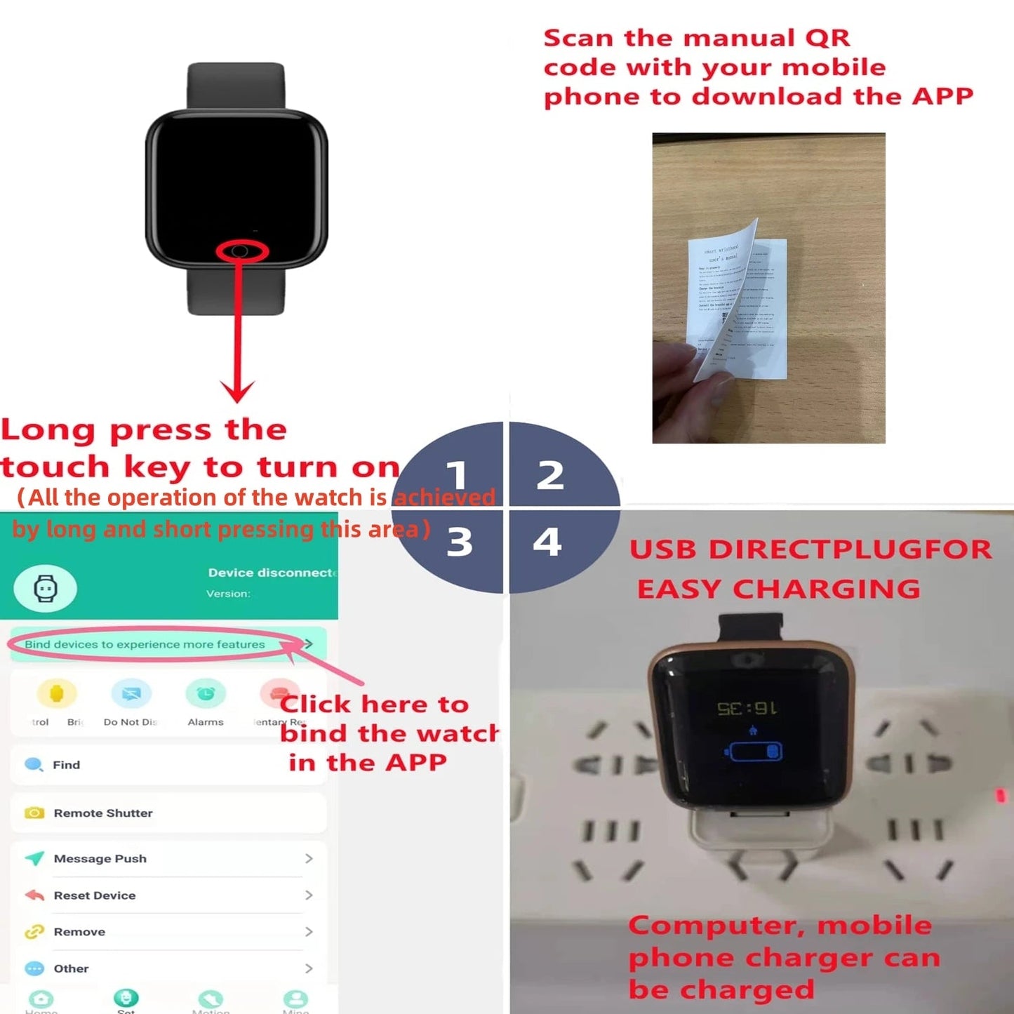 Smart Watch For Men Women Wristwatch Bluetooth Connect Phone Music Player Fitness Sport Bracelet Health Monitor Digital Watches exovai.com