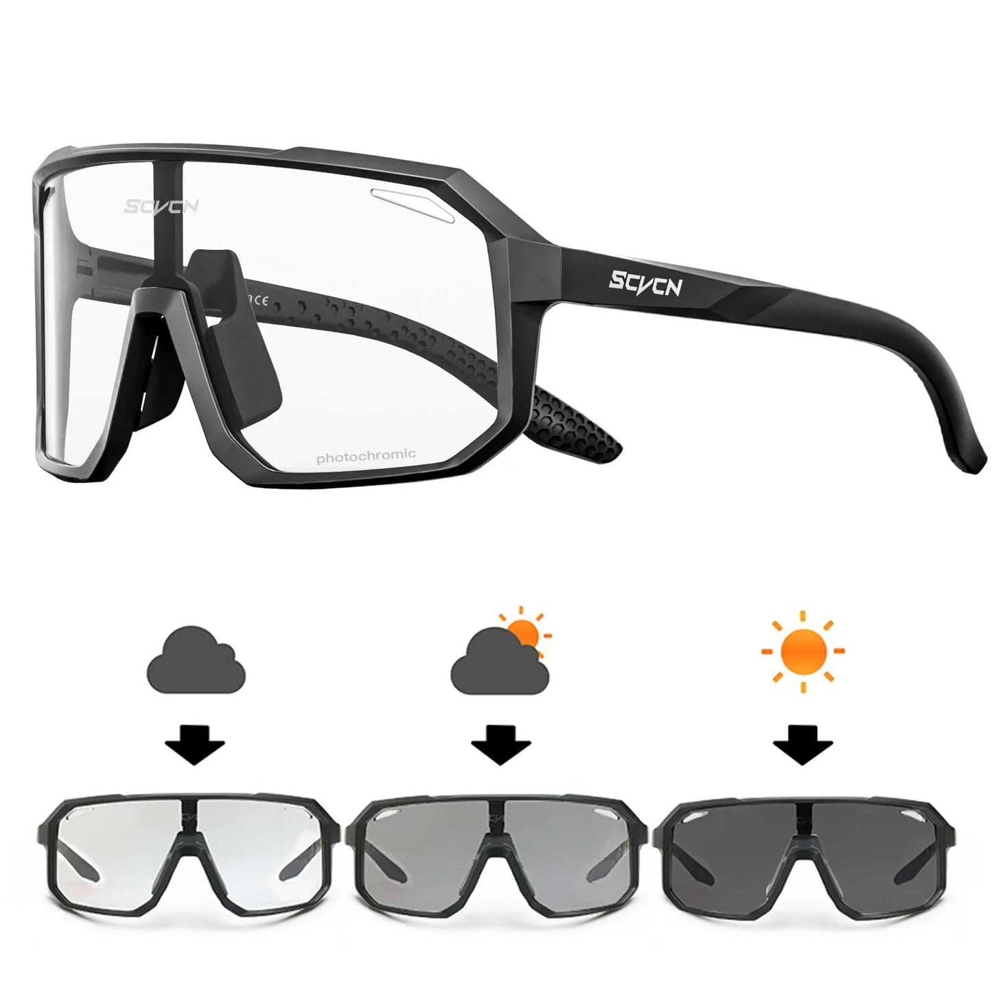 SCVCN Cycling Glasses Bike Mountain Bicycle Hiking Camping Golf UV400 Sunglasses Sport Protection Glasses for Men Women Baseball exovai.com