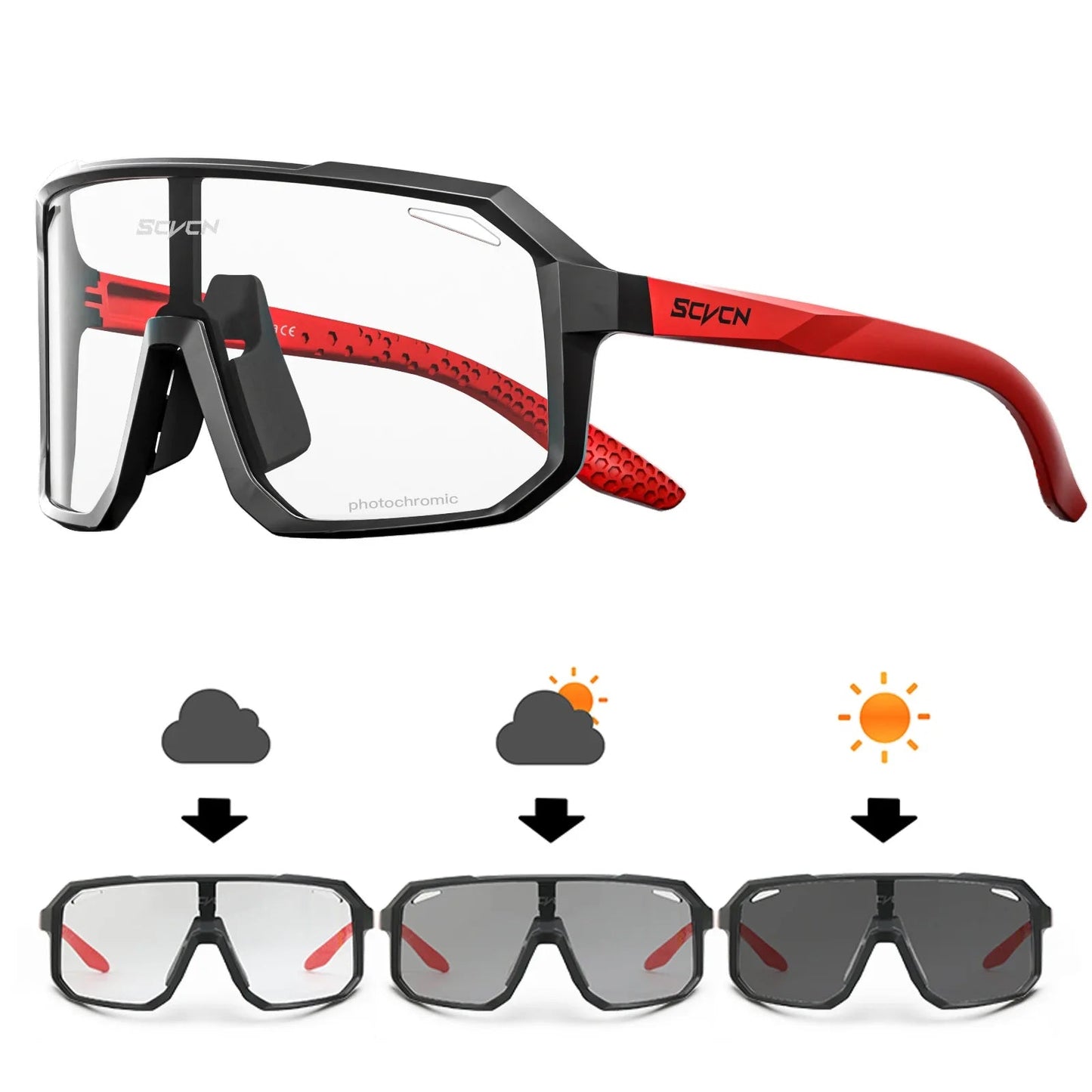SCVCN Cycling Glasses Bike Mountain Bicycle Hiking Camping Golf UV400 Sunglasses Sport Protection Glasses for Men Women Baseball exovai.com