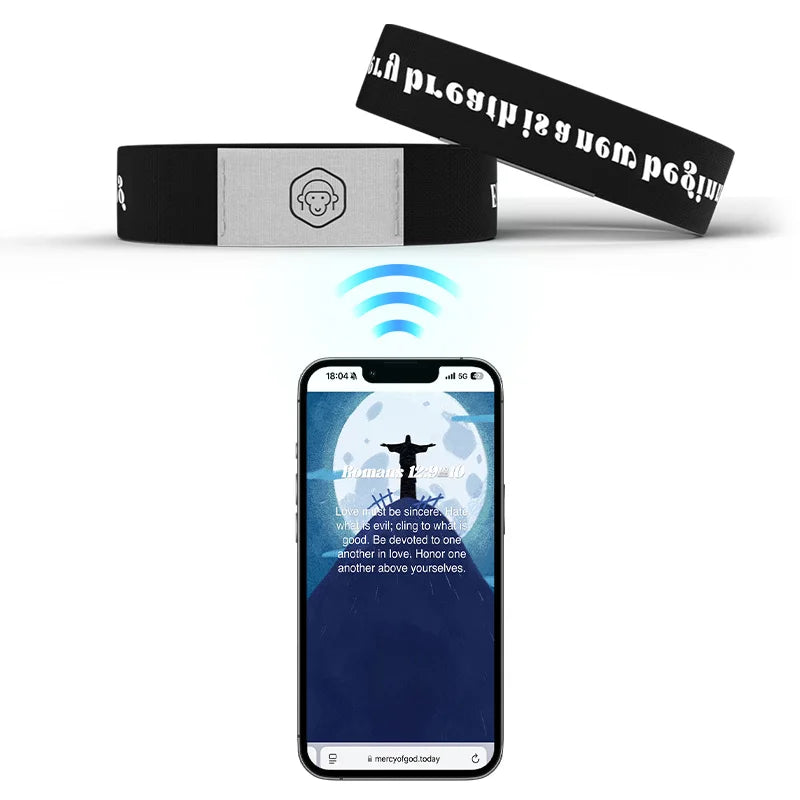 HENNCER Bible verse bracelets Christian Bracelet Wristbands With NFC Music Inspirational Daily Bible Verse Bracelets Gifts exovai.com