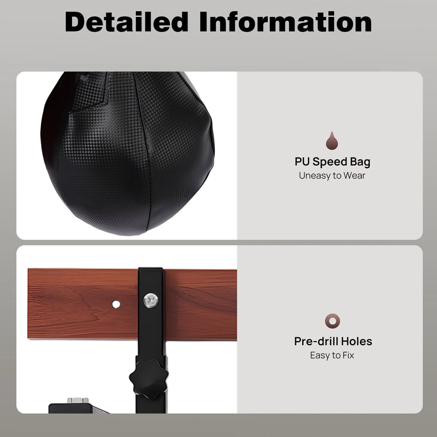 Heavy Duty Adjustable Speed Bag Platform Kit,Professional Wall Mounted Punching Ball Speed Bag Kit for Boxing Training, Exercise exovai.com