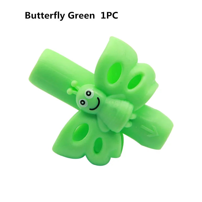 1/3pcs Children Writing Pencil Pan Holder Kids Learning Practise Silicone Pen Aid Grip Posture Correction Device for Students exovai.com
