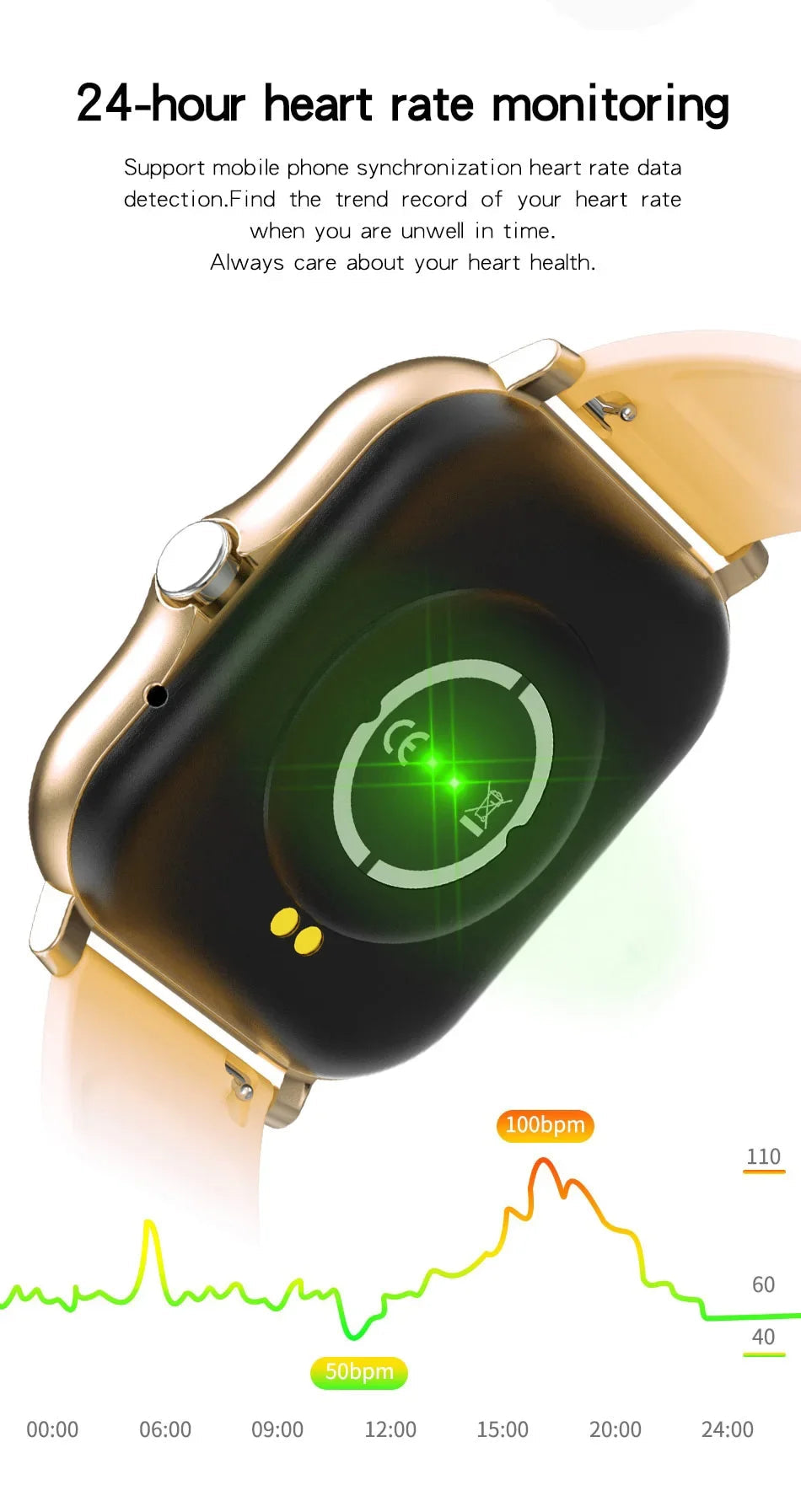 Smart watch for android phone.1.44 inch color screen full touch bluetooth call smart watch magnetic charging exovai.com