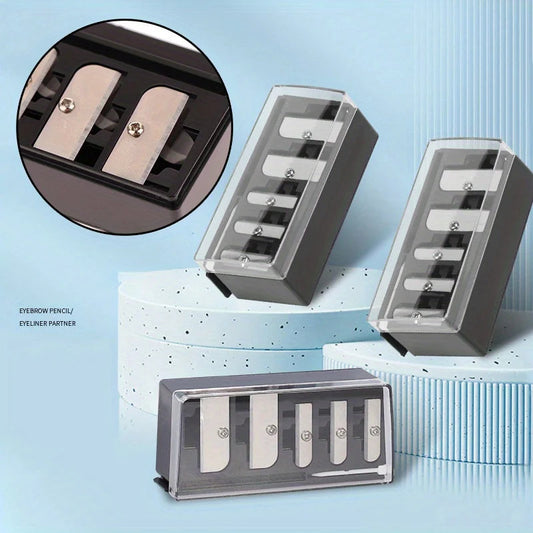 1Pcs 5 Holes Sharpener Multi-functional Pencil Sharpener with Lid for Eyeliner Lipliner Pencils exovai.com