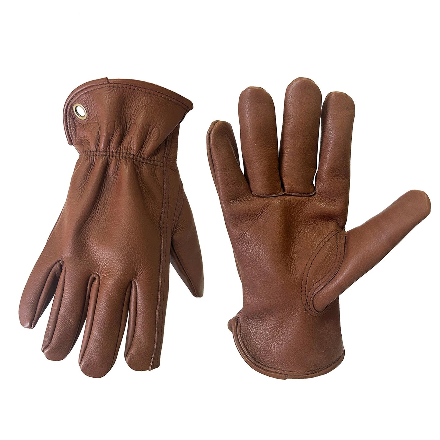 Leather Working Gloves for Gardening,Thornproof Gardening Gloves for Men and Women,Heavy Duty Leather Work Gloves Men exovai.com