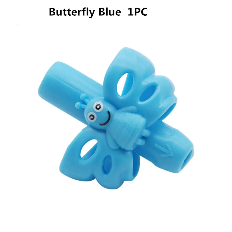 1/3pcs Children Writing Pencil Pan Holder Kids Learning Practise Silicone Pen Aid Grip Posture Correction Device for Students exovai.com