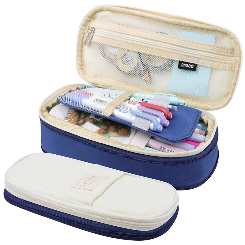 Large Big Creative Pencil Case Cute Boy Girl Kawaii Pencil Cases Storage Kids Pen Bag Stationery Box School Students Supplies exovai.com