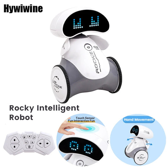 Robot Rc Emo Smart Intelligent Infrared Touch Sensor 2.4G Wireless Programming Robo Remote Control Robot Toys for Boys Girls exovai.com