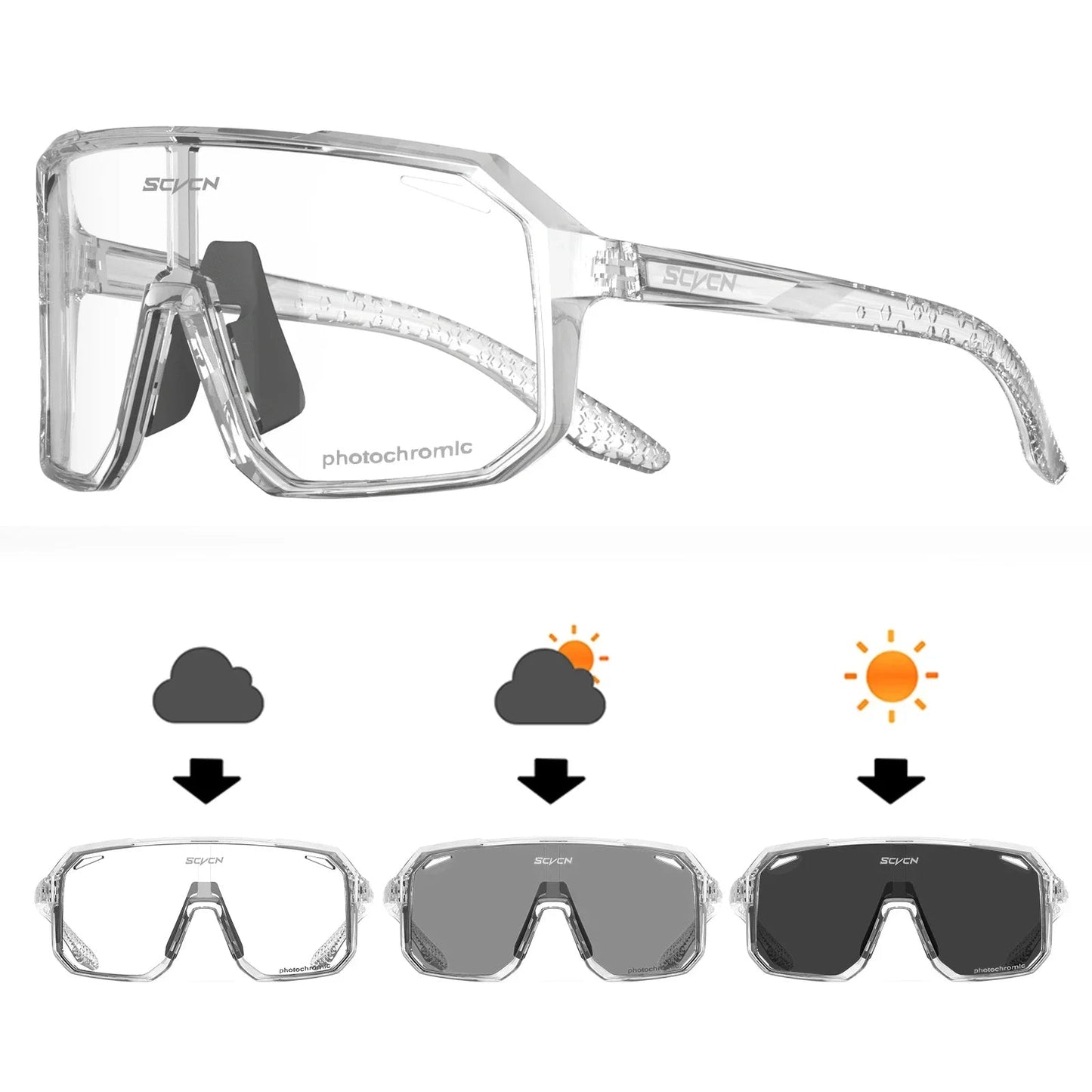 SCVCN Cycling Glasses Bike Mountain Bicycle Hiking Camping Golf UV400 Sunglasses Sport Protection Glasses for Men Women Baseball exovai.com