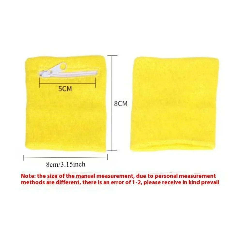 Authentic Basketball Running Sports Wipe Polyester Cotton Zipper Wrist Guard Sweat Absorbing and Wiping Wrist Guard Zero Wallet exovai.com