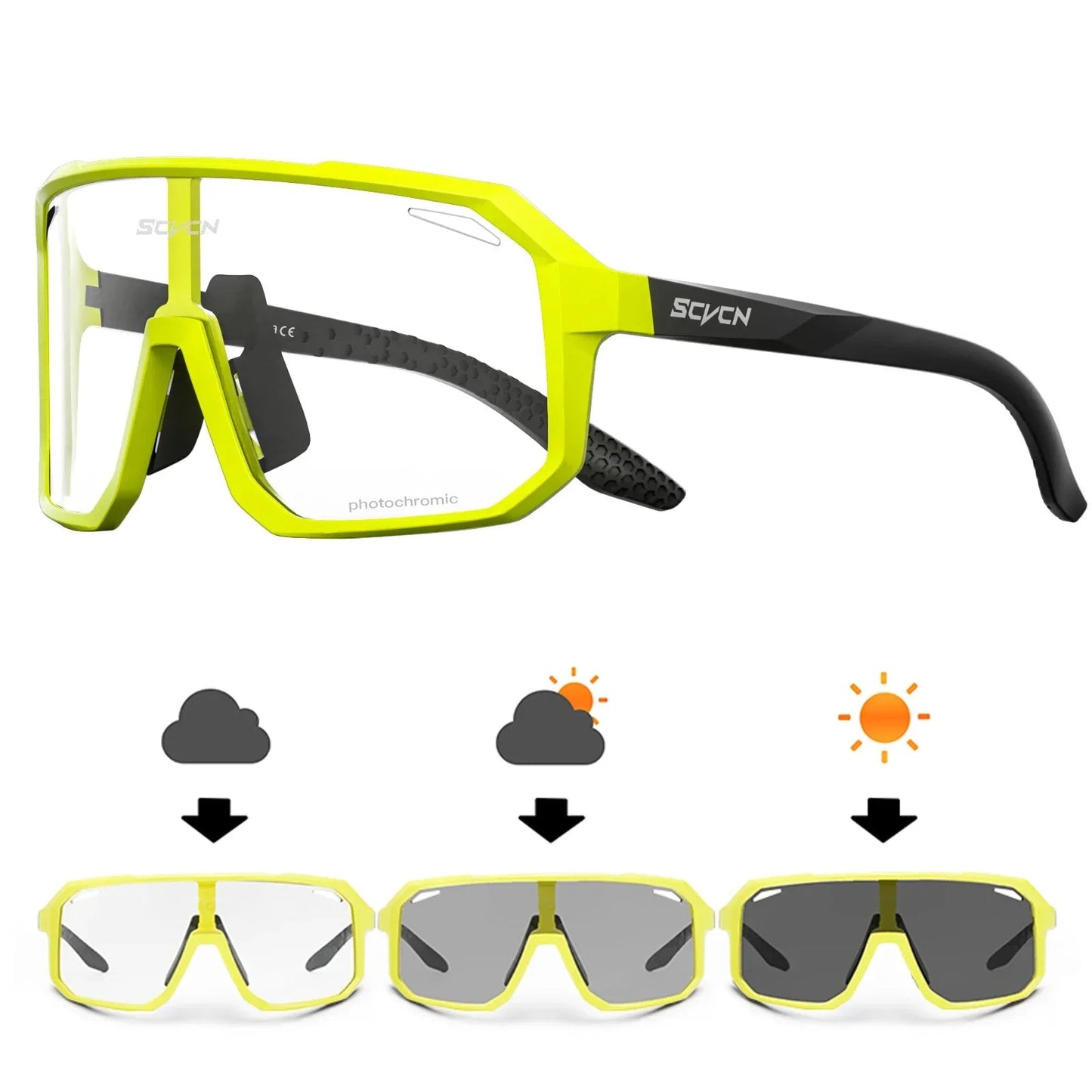 SCVCN Cycling Glasses Bike Mountain Bicycle Hiking Camping Golf UV400 Sunglasses Sport Protection Glasses for Men Women Baseball exovai.com