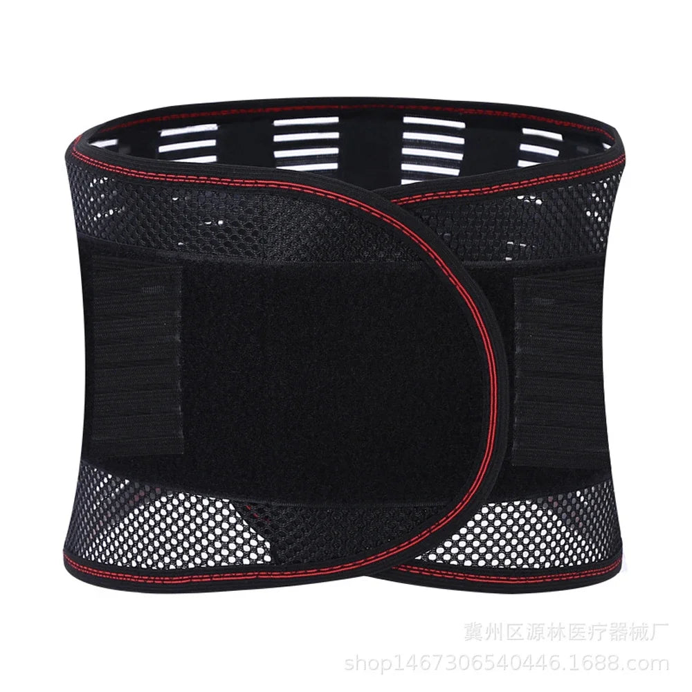 Breathable Lumbar Support Belt With 5 Reinforced Support Plates,Adjustable Back Brace Waist Trainer For HerniatedDisc Protection exovai.com
