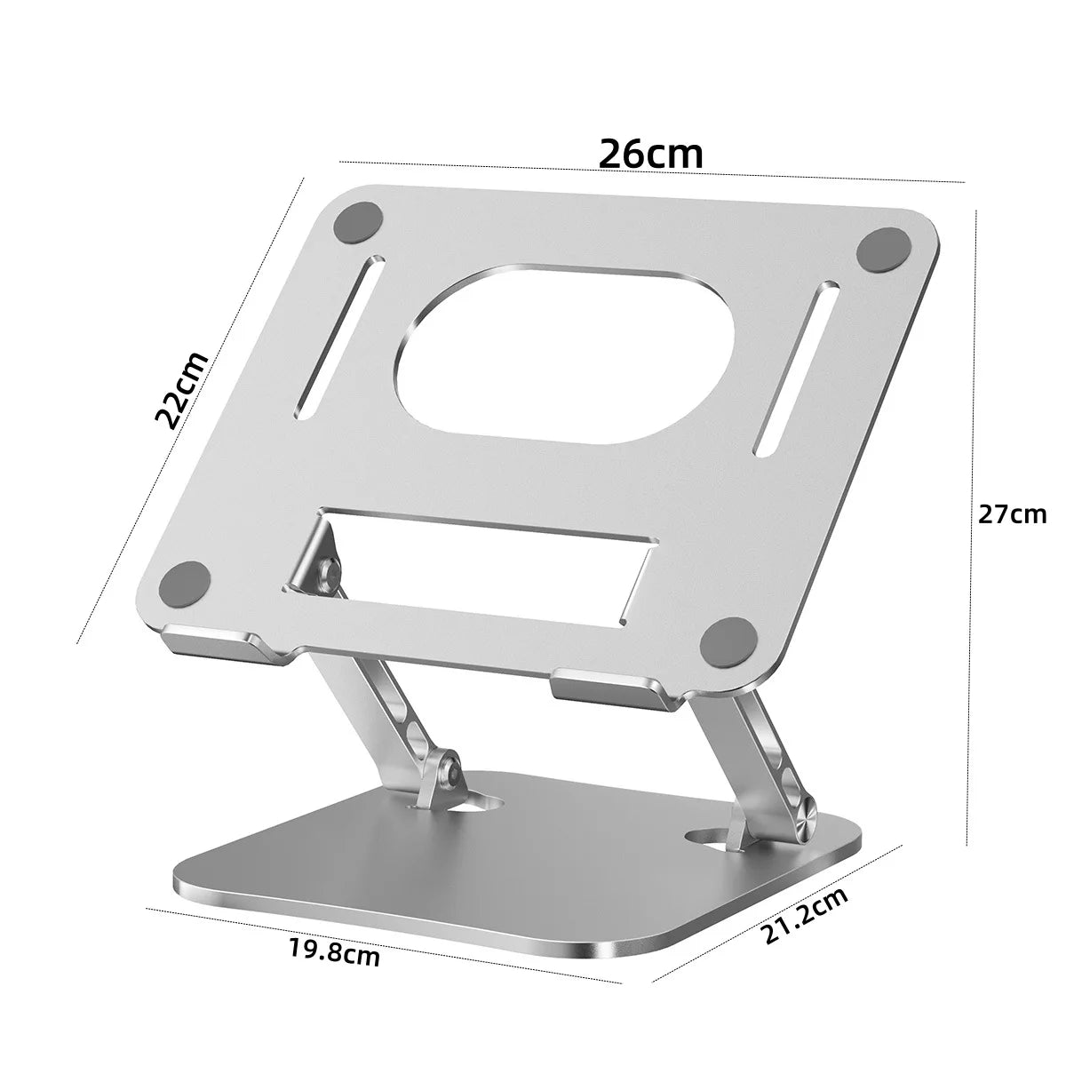 Phone Tablet Stand Adjustable Aluminum Alloy Laptop Tablet up to 17 "Laptop Portable Folding Cooling Stand For Macbook iPad Asus exovai.com
