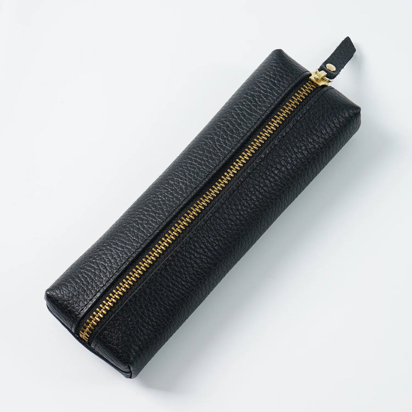 Custom Name Cow Leather Pencil Case Luxury Zipper Business Office Storage Bag Student Pen Bag Personalized Cosmetic Bags Gift exovai.com