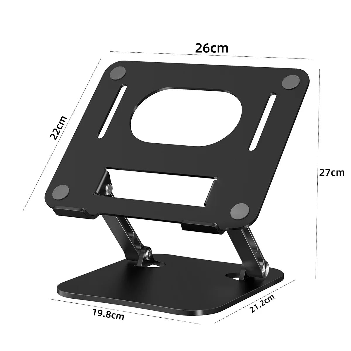 Phone Tablet Stand Adjustable Aluminum Alloy Laptop Tablet up to 17 "Laptop Portable Folding Cooling Stand For Macbook iPad Asus exovai.com