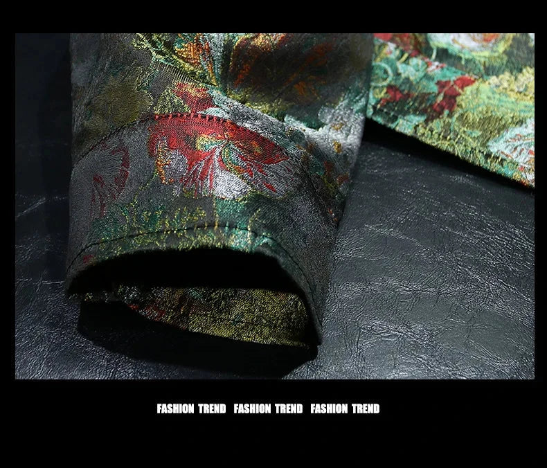 2025 Autumn Winter Men's Jacket Lapel Long Sleeve Casual Jackets Male Luxury Jacquard Social Business Outwear Windproof Coats exovai.com