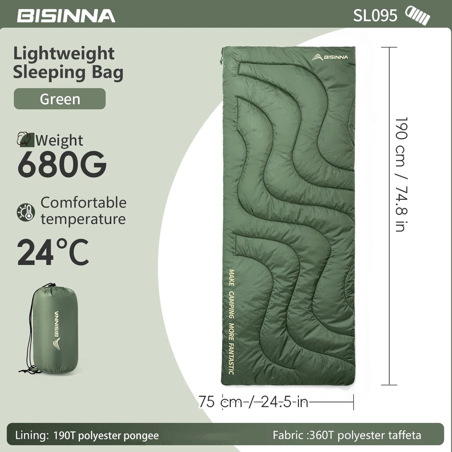 BISINNA Ultralight Camping Sleeping Bag Spring Summer Backpacking Sleeping Bag Large Quilt for Outdoor Hiking Beach exovai.com