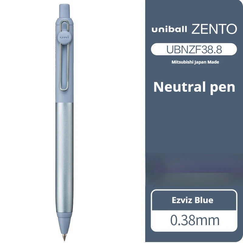 Japanese uni-ball ZENTO Gel Ink Pen Limited Flow Model Metal Push Ultra-Smooth Writing 0.38/0.5mm Signing for Students Business exovai.com