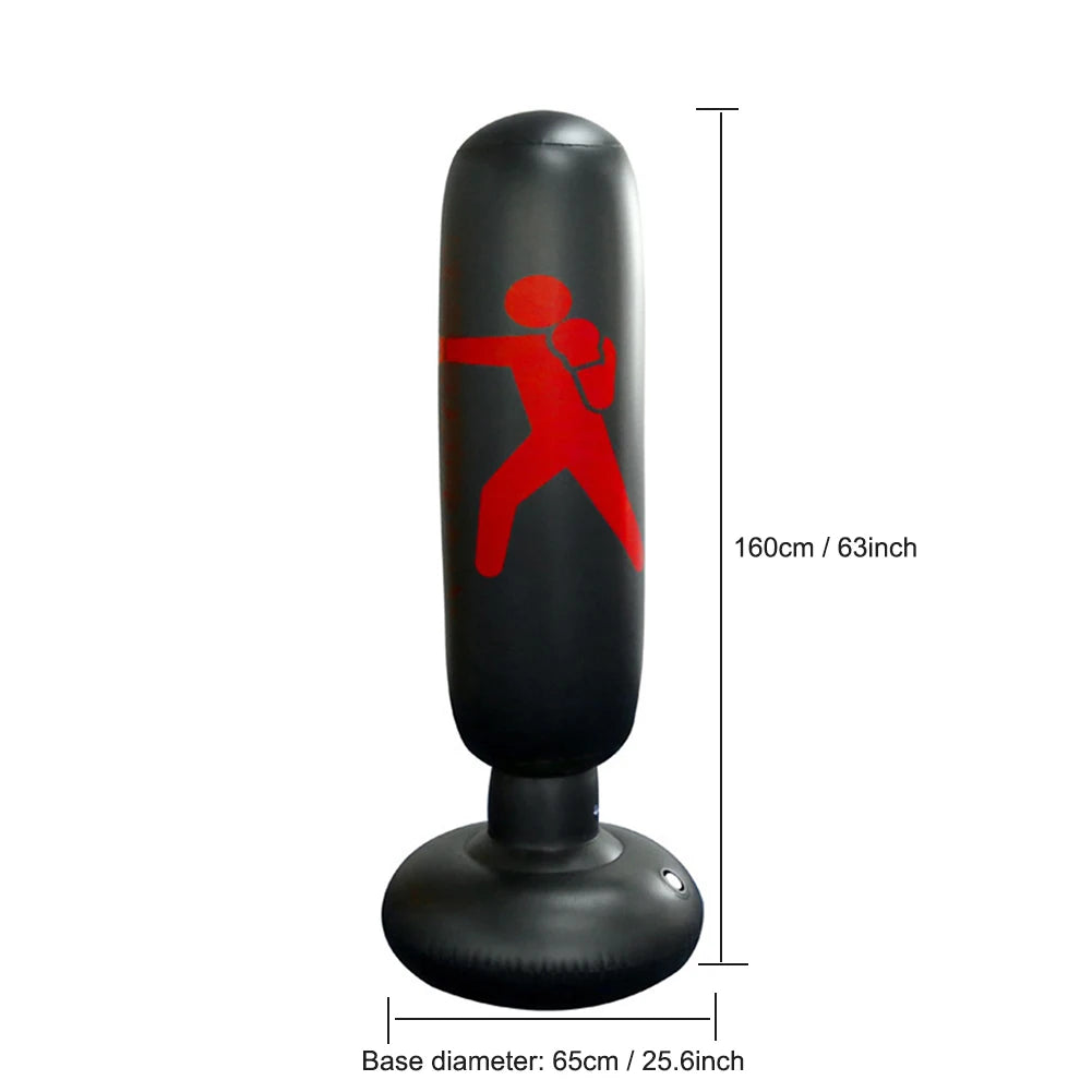 Inflatable Punching Boxing Bag Fitness Training Boxing Sack PVC Sports Fight Column Toy Kids Boxing Fight Pressure Sandbag exovai.com
