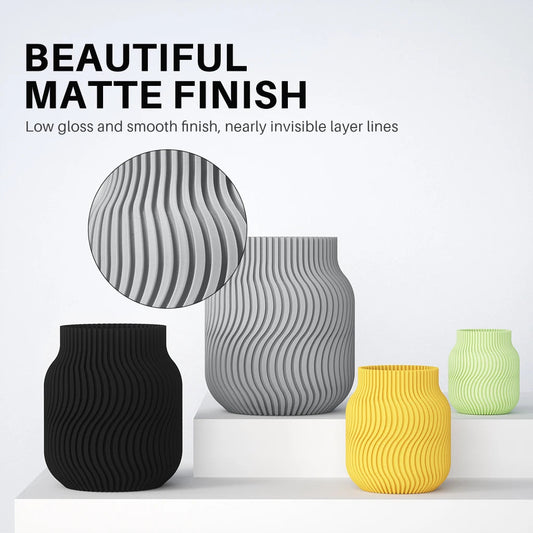 ELEGOO Matte PLA Filament 1KG,1.75mm FDM 3D Printer Filament Dimensional Accuracy +/- 0.02mm, 1kg Carboard Spool (2.2lbs) exovai.com