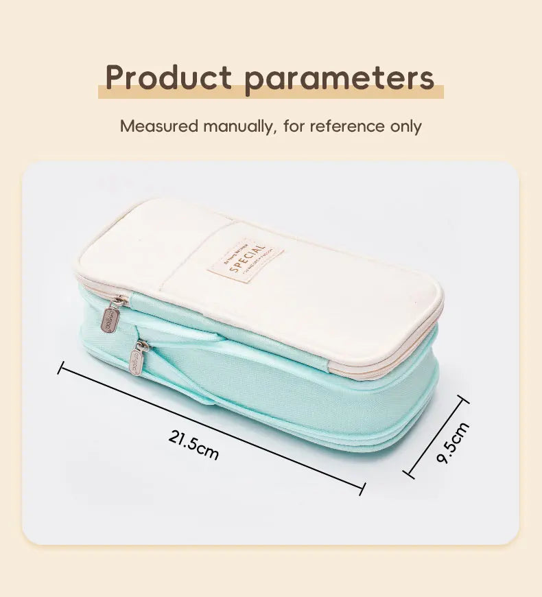 Large Big Creative Pencil Case Cute Boy Girl Kawaii Pencil Cases Storage Kids Pen Bag Stationery Box School Students Supplies exovai.com