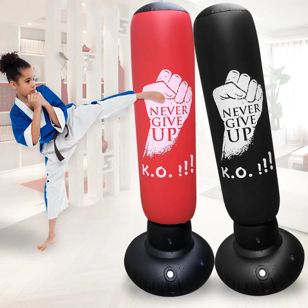 Inflatable Punching Boxing Bag Fitness Training Boxing Sack PVC Sports Fight Column Toy Kids Boxing Fight Pressure Sandbag exovai.com