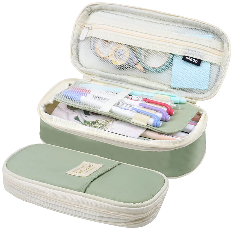 Large Big Creative Pencil Case Cute Boy Girl Kawaii Pencil Cases Storage Kids Pen Bag Stationery Box School Students Supplies exovai.com