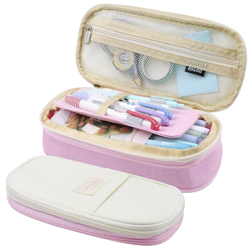 Large Big Creative Pencil Case Cute Boy Girl Kawaii Pencil Cases Storage Kids Pen Bag Stationery Box School Students Supplies exovai.com