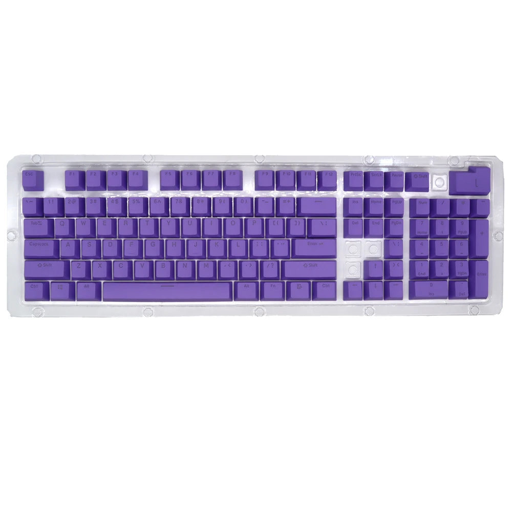 104pcs PBT/ABS Translucent Keycaps OEM Profile For Mechanical Keyboard Double-shot Backlit Universal Replacement Key Cap Set exovai.com