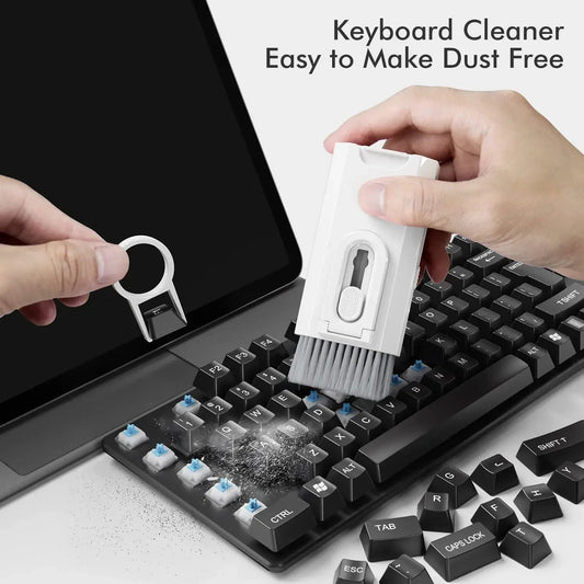 8 in 1 Cleaning Kit Computer Keyboard Cleaner Brush Earphones Cleaning Pen For Headset IPad Phone Cleaning Tools Keycap Puller exovai.com