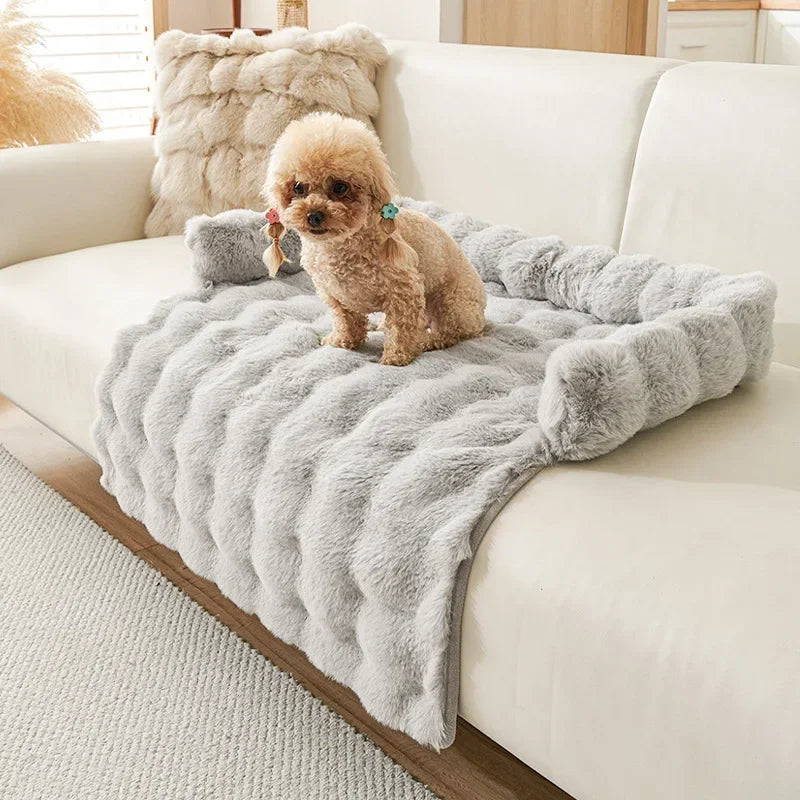 1PC Winter Warm Dog Bed Mats Super Soft Plush Pet Blanket Pad Mat for Small Dogs Plush Neck Pillow Cat Nest Travel & Indoor exovai.com