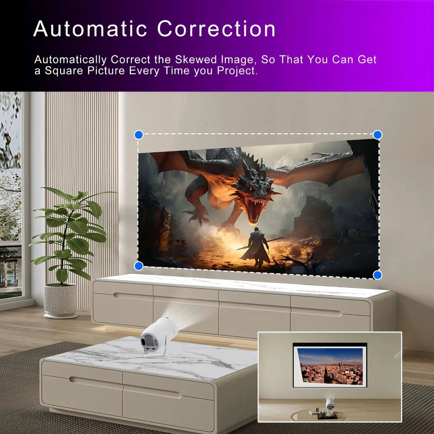 Xiaomi HD Mini Projector 4K Wifi6 Android 12 300 ANSI Dual Home BT5.0 1280*720P Portable Cinema Video Movie Player Home Theater exovai.com