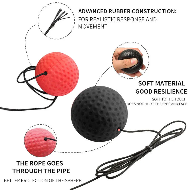 Adult Head-mounted Training Vent Ball Labeled Good Generation Sticker Reaction Ball Decompression Boxing Speed Ball exovai.com