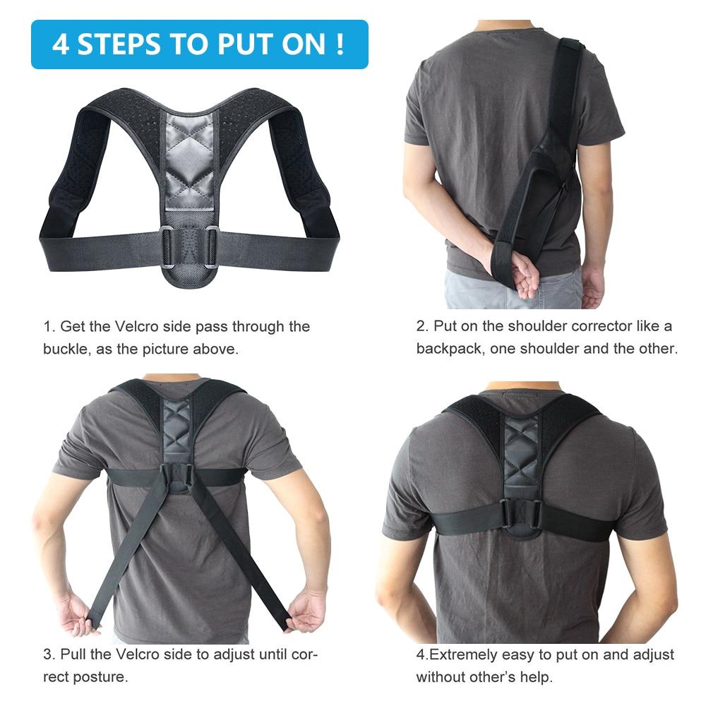 Unisex Adjustable Back Posture Corrector Yellow Pandora