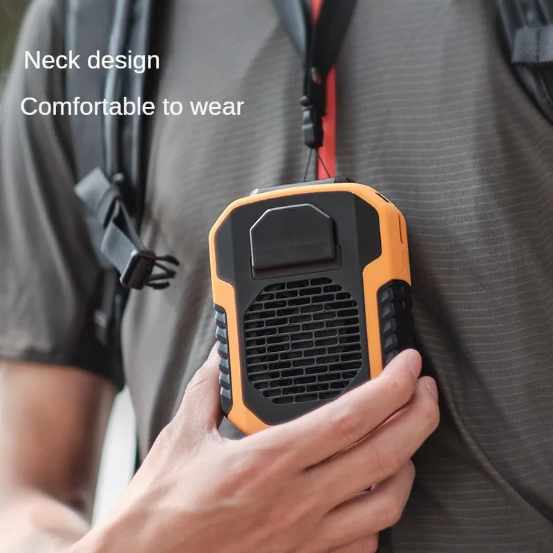 Hanging Neck/Waist Fan USB Mini Charging Fan Outdoor Sports Portable Cooling Clip Fan Air Mute Cooler Heat Relief Tool Powerbank exovai.com