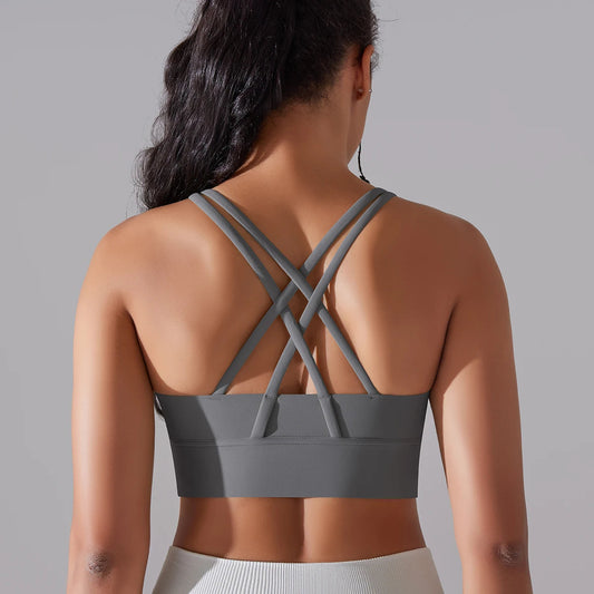 Women Yoga BraTank Tops for Fitness Naked Feel Sport Bra Gym Vest Women Camisole Workout Underwear Sportswear Outfit exovai.com