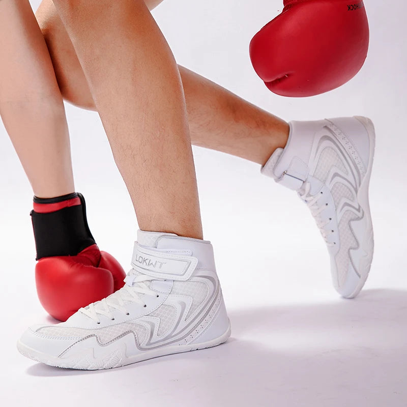 Gym Training Boxing Boots Men's Boxing Shoes Professional Women's Breathable Fighting Wrestling Shoes Anti-slip and Wear-resista exovai.com