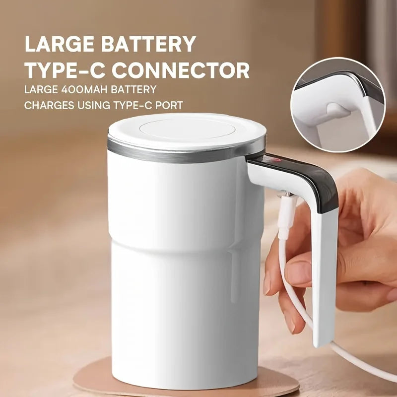380ML Electric Coffee Self Mixing Mug IP67 Waterproof Coffee Stirring Mug USB Charging Digital Display Automatic Magnetic Cup exovai.com