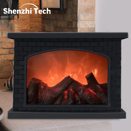 Fireplace Flame Light, Charcoal style LED Table Lights, USB or Battery Power Lamp, for Holiday Winter Gift Party Warm Home Decor exovai.com