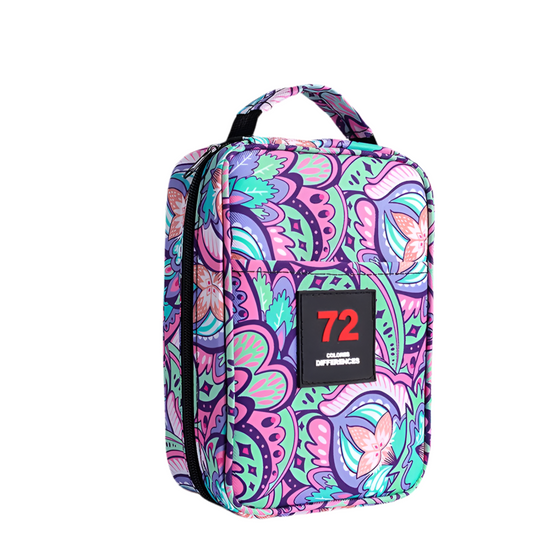 72 Slots Color Pencil Case,Pen Case Organizer with Handy Wrap & Zipper,Multilayer Holder,Colored Pencils & Gel Pen Bag exovai.com