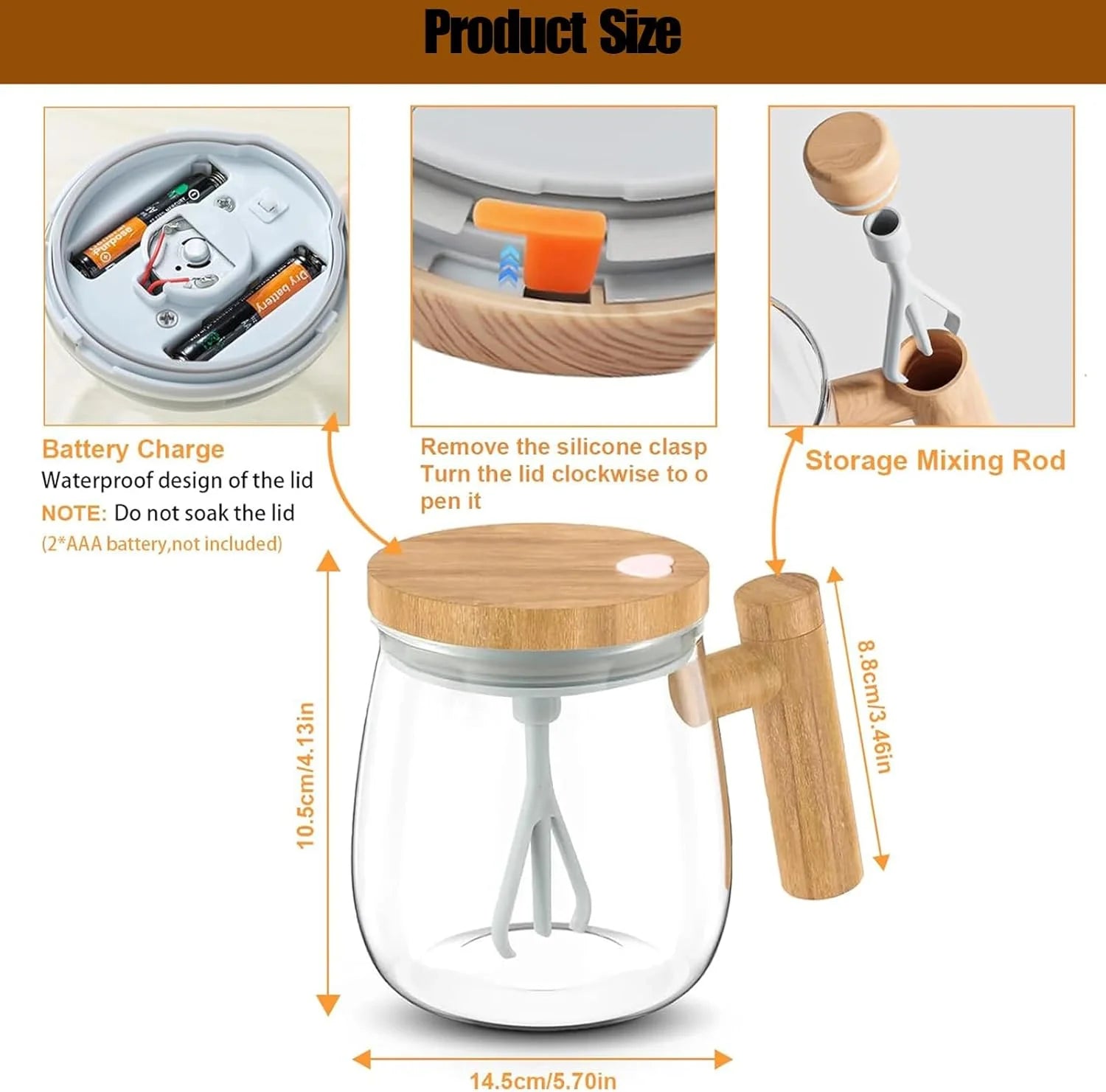 Automatic Self Stirring Mug, Coffee Milk Mixing Cup, Magnetic Stirring, Stainless Steel Electric Blender, 400ml exovai.com