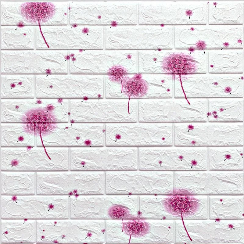 70cmx1m 3D Wall Sticker Faux Brick Bedroom Home Decor Waterproof Self Adhesive Wallpaper Living Room TV Background Decoration exovai.com