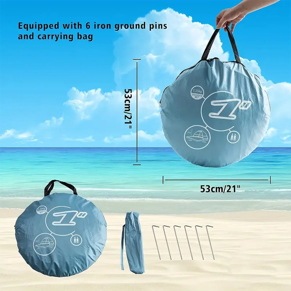 Quick Set Up-Pop Up Beach Tent Portable Sun Shade Shelter Outdoor Camping Fishing Canopy,Camping Accessories,Sturdy Construction exovai.com