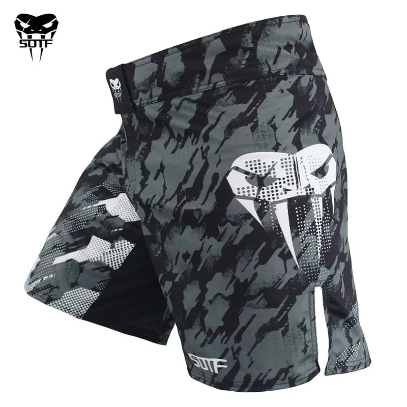 SUOTF MMA Fighting red and black sports fitness breathable Tiger Muay Thai Glory boxing clothing short muay thai boxing shorts exovai.com