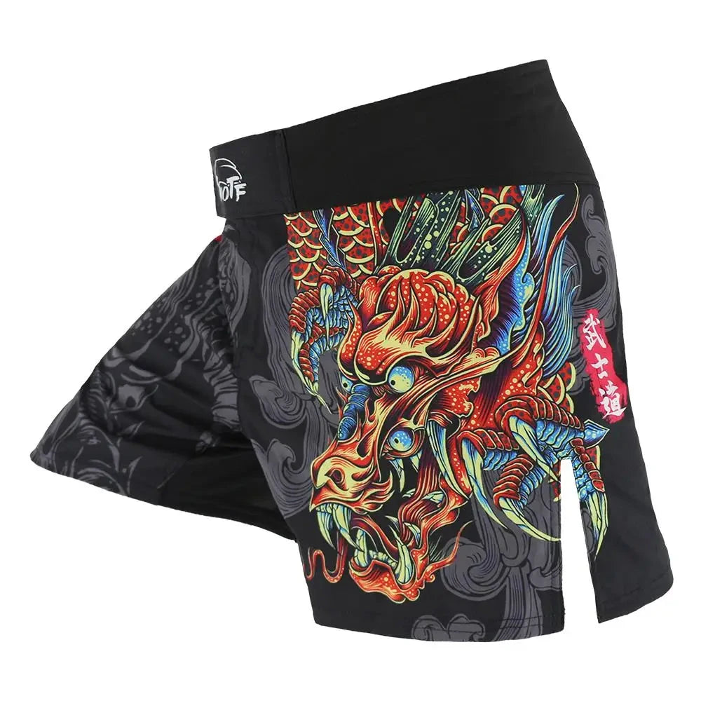 SUOTF MMA Fighting red and black sports fitness breathable Tiger Muay Thai Glory boxing clothing short muay thai boxing shorts exovai.com